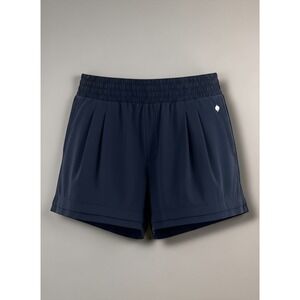 Calia Anywhere Petal Shorts Navy Blue Smocked Waist Pleated Athletic L